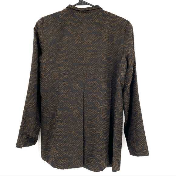Eileen Fisher Silk Blend Jacquard Wave Jacket - Picture 4 of 8